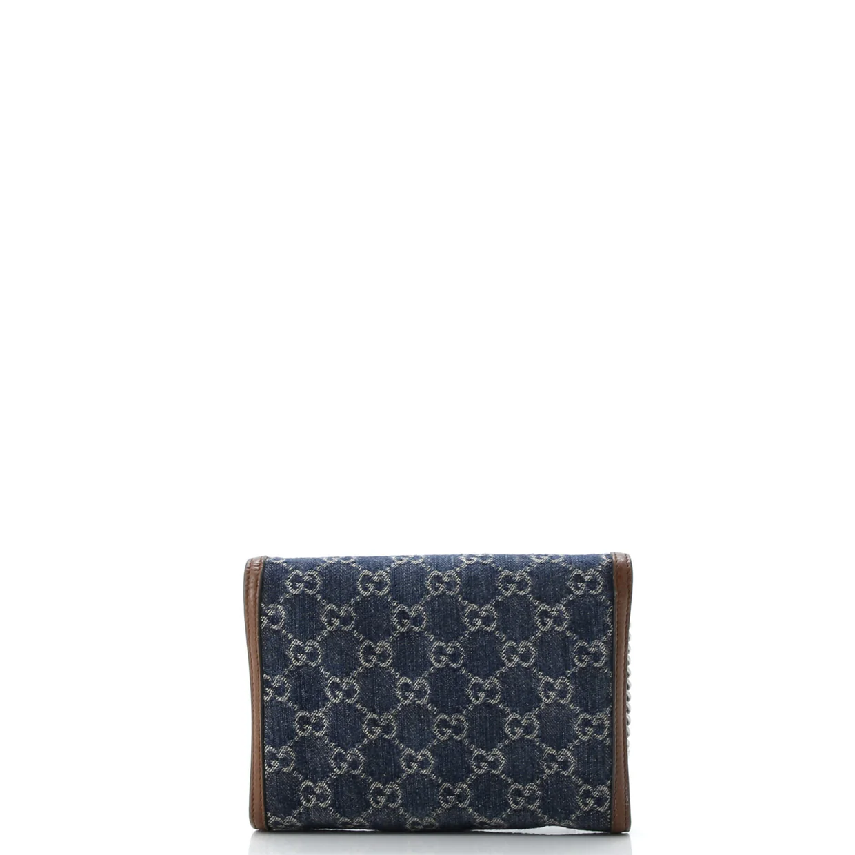 Dionysus Chain Wallet GG Denim Small - Deep Luxury
