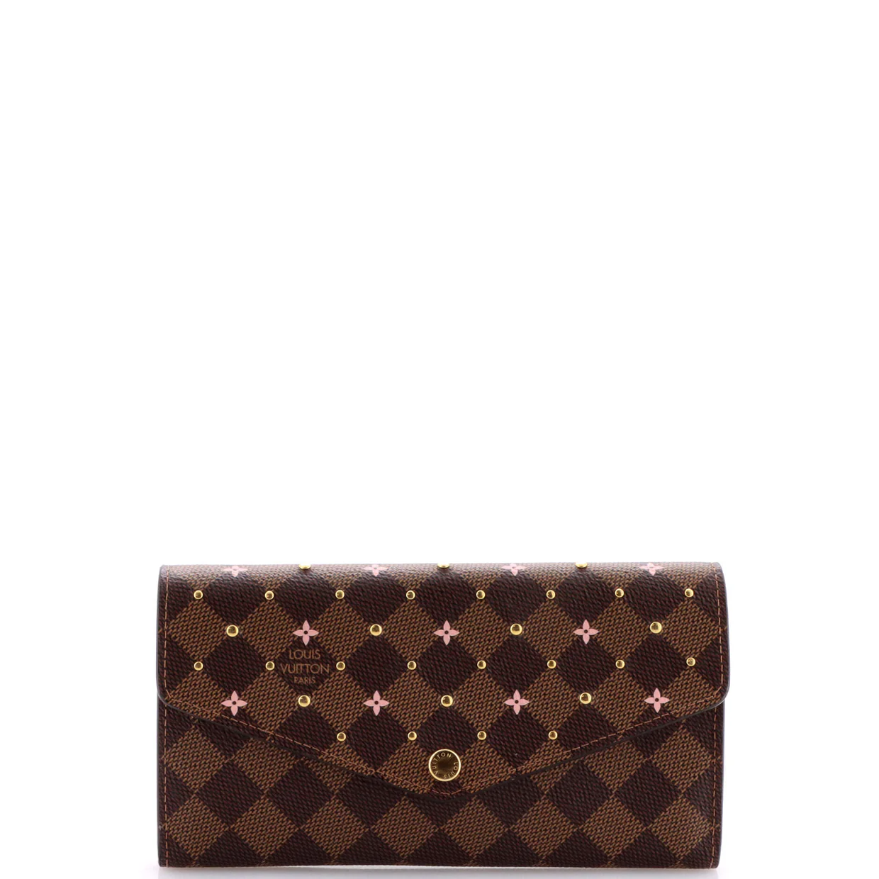Sarah Wallet NM Studded Damier - Deep Luxury