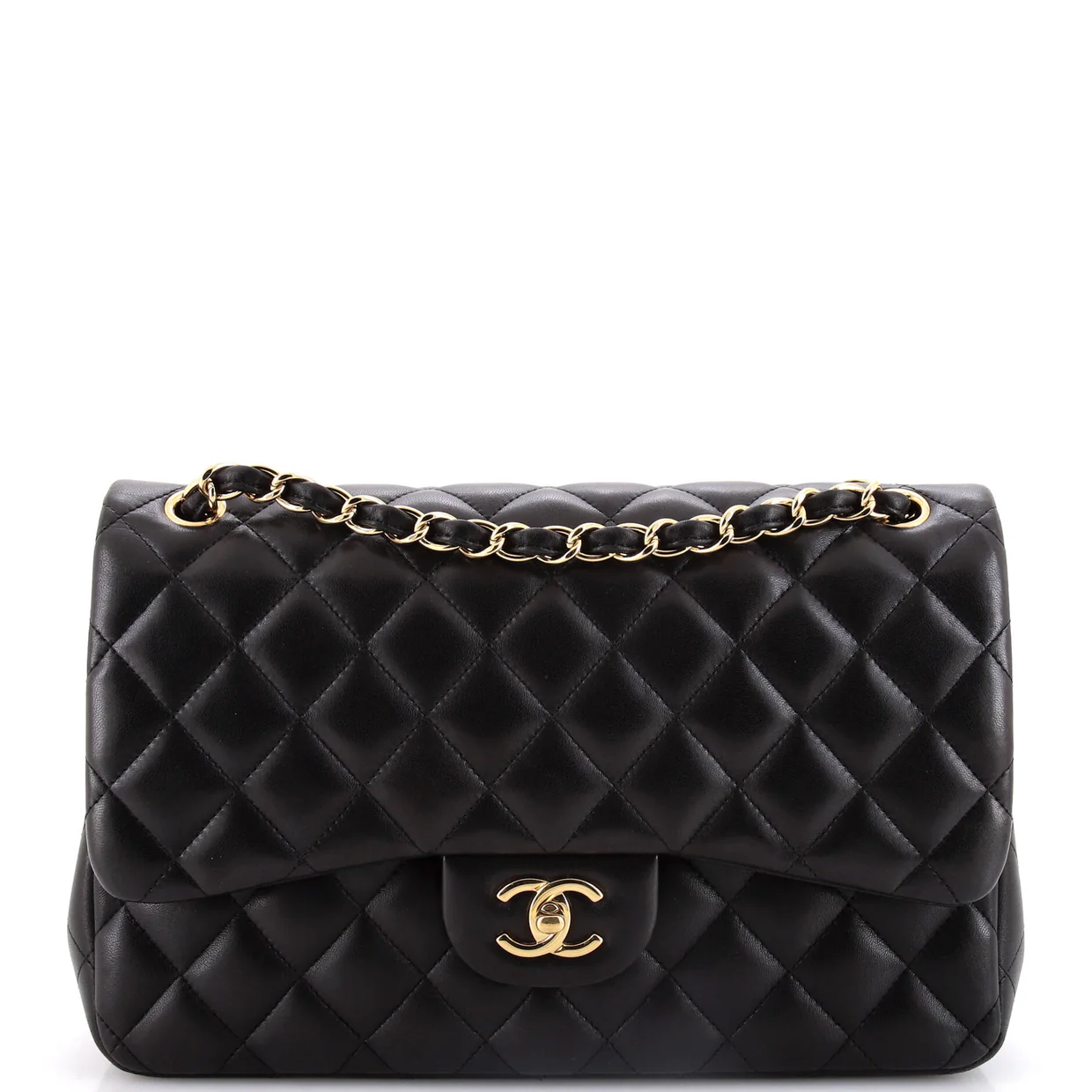 Classic Double Flap Bag Quilted Lambskin Jumbo - Deep Luxury