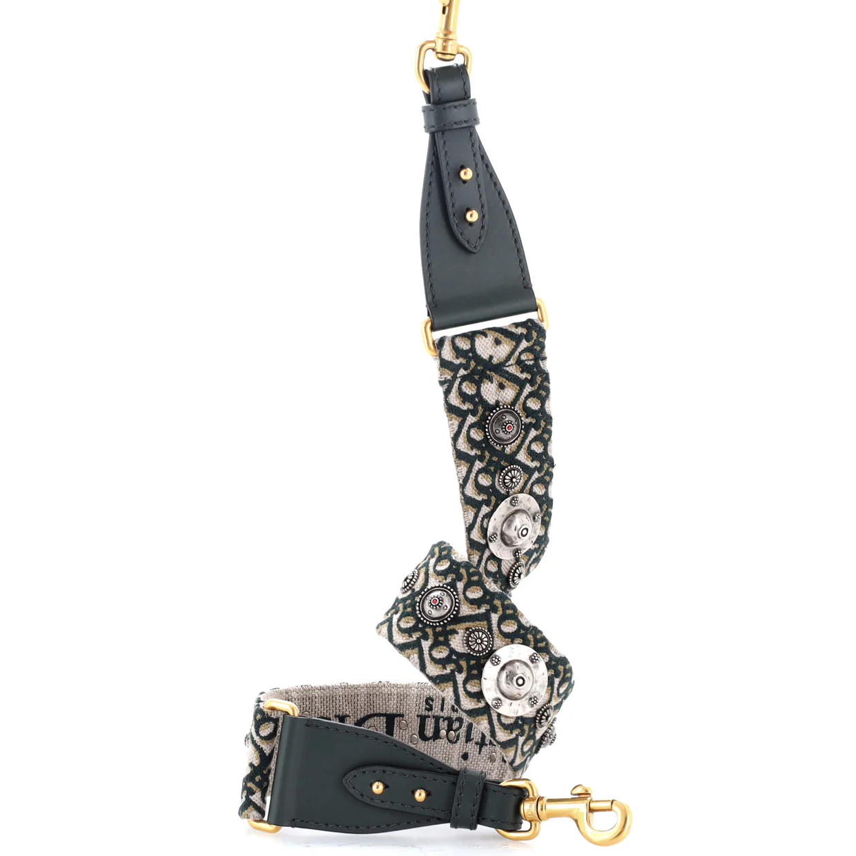 Shoulder Strap Embellished Oblique Canvas - Deep Luxury