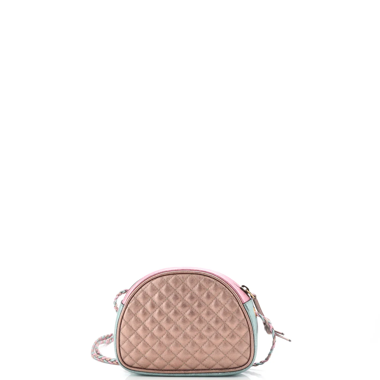 Trapuntata Camera Shoulder Bag Quilted Laminated Leather Mini - Deep Luxury