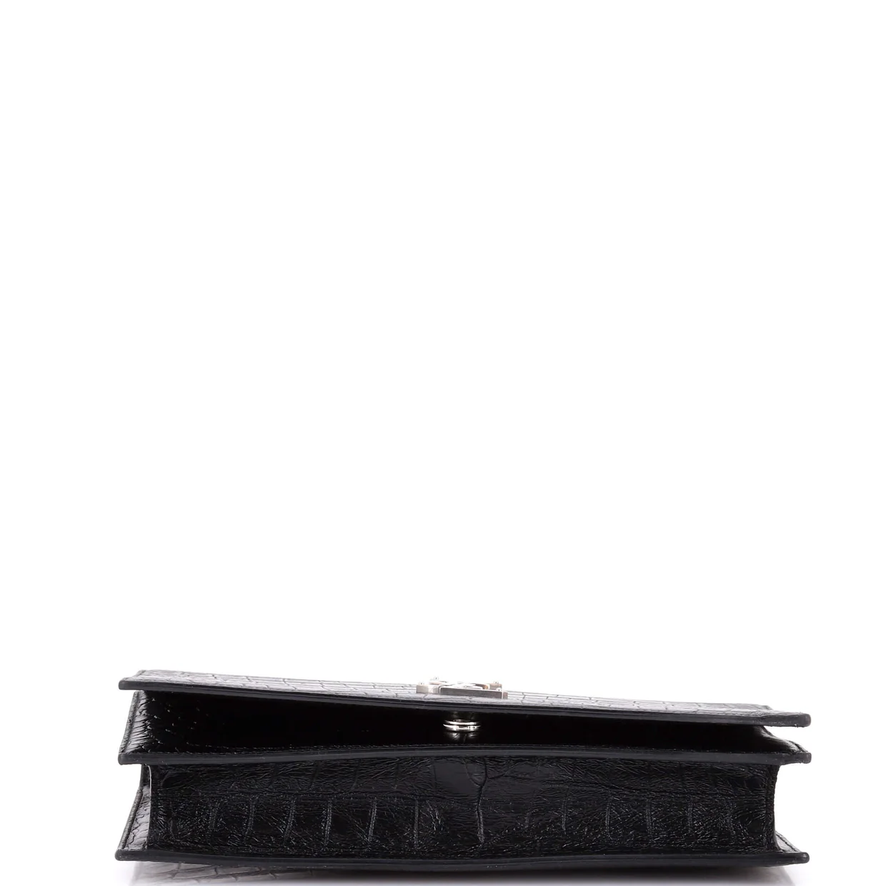 Classic Monogram Clutch Crocodile Embossed Leather Large - Deep Luxury