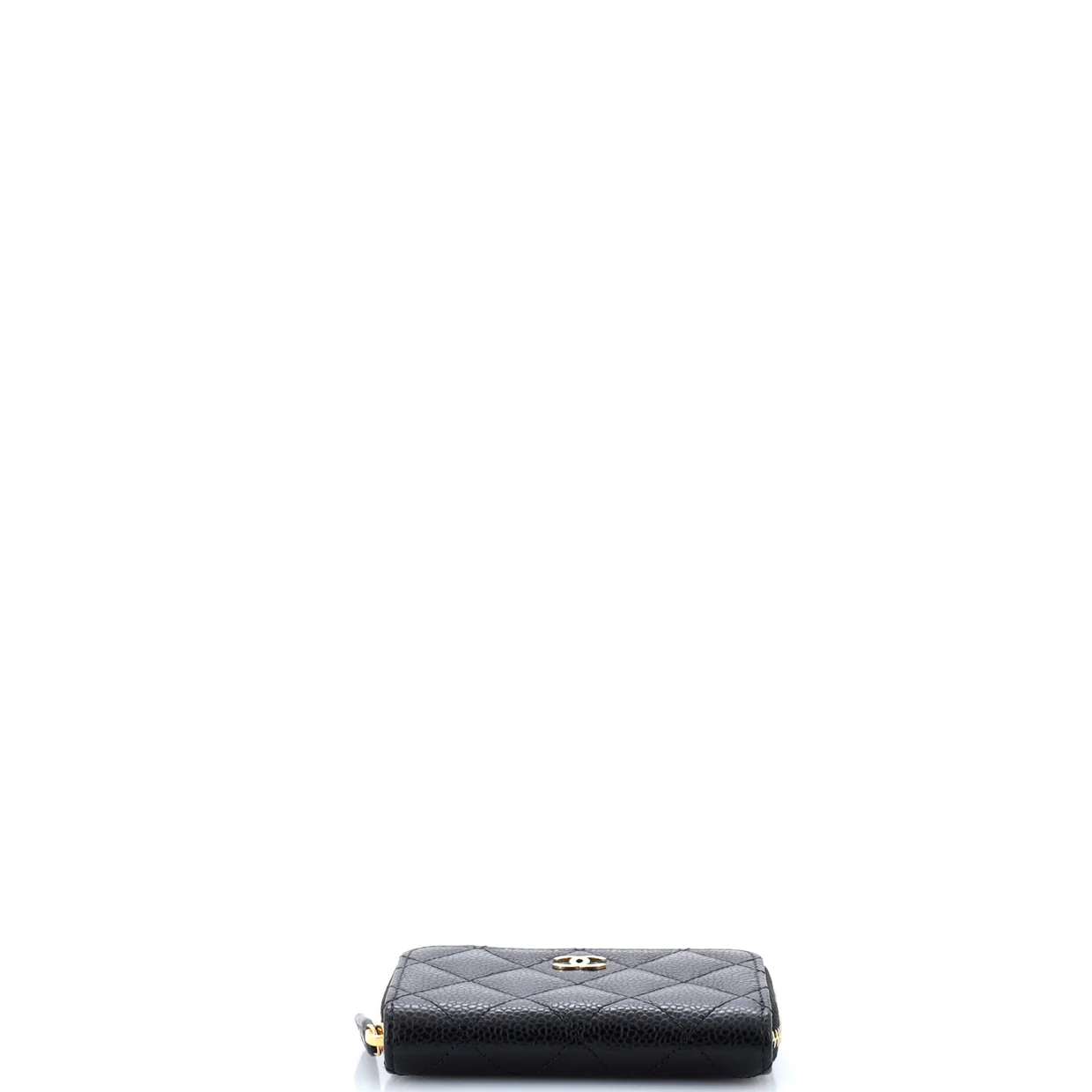 CC Zip Coin Purse Quilted Caviar Small - Deep Luxury