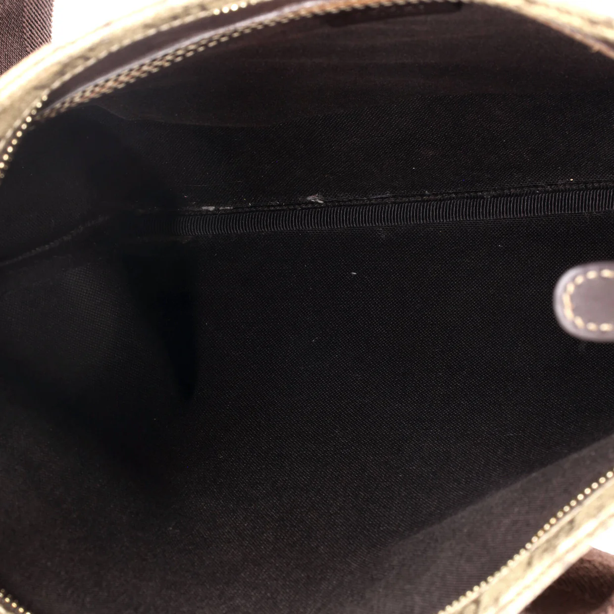 Zip Top Messenger Bag GG Coated Canvas Large - Deep Luxury