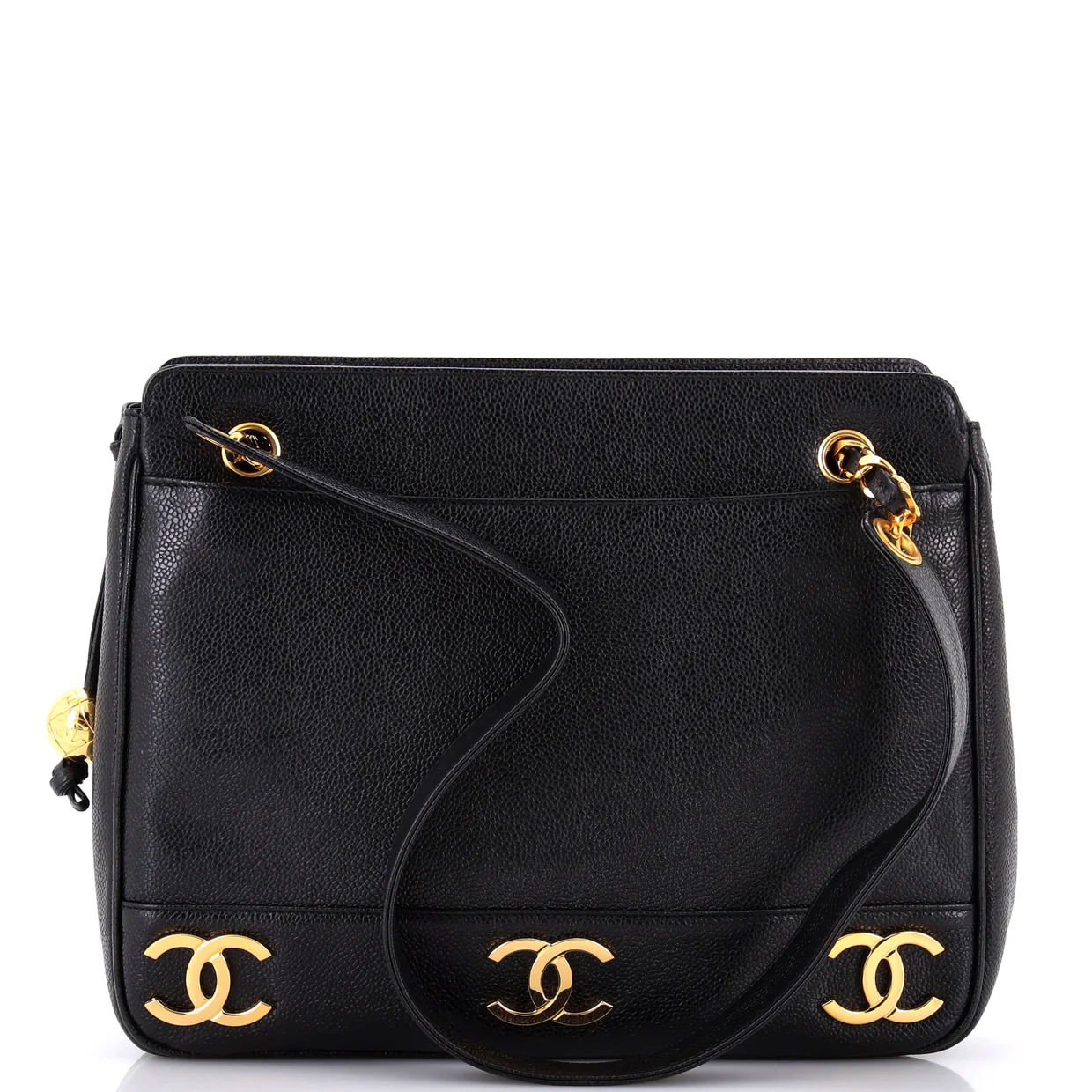 Vintage Metal CC Shoulder Bag Caviar Small - Deep Luxury
