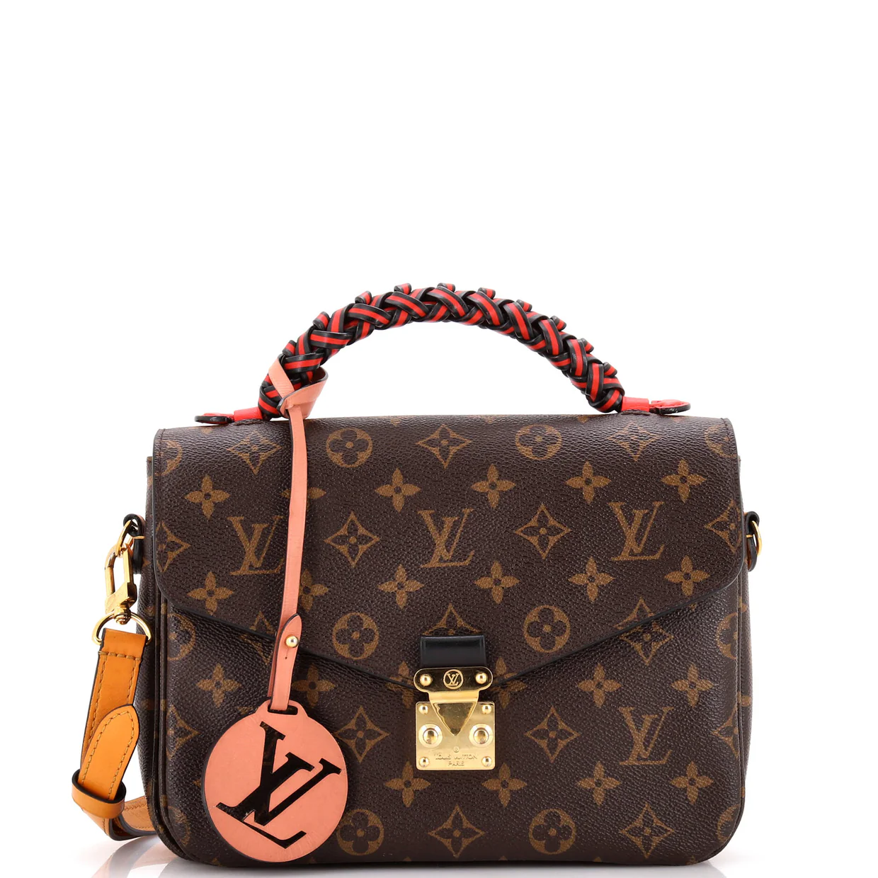 Braided Handle Pochette Metis Monogram Canvas with Leather - Deep Luxury