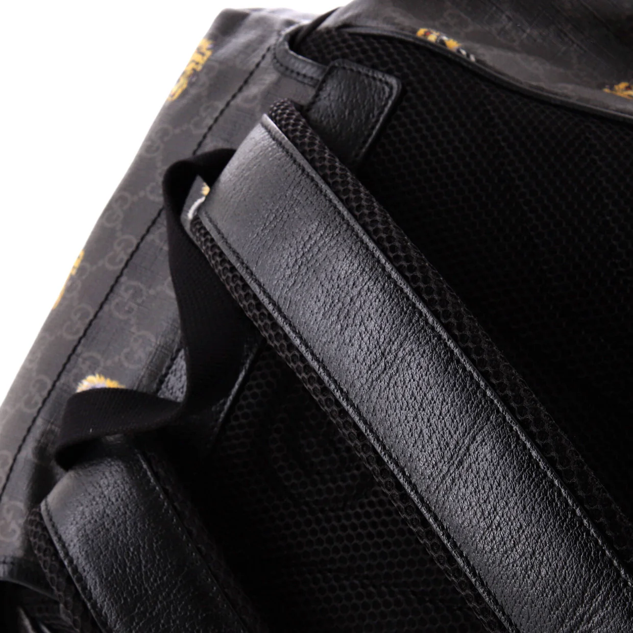 Interlocking G Patch Drawstring Flap Backpack Printed GG Coated Canvas Medium - Deep Luxury