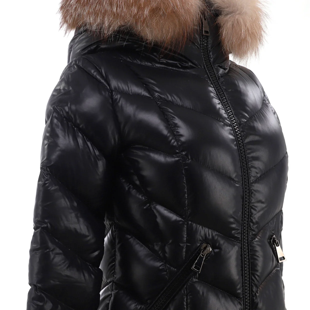 Women's Fulmarus Puffer Coat Quilted Polyamide with Down and Fur - Deep Luxury