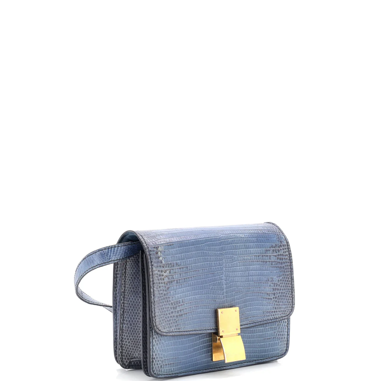 Classic Box Bag Lizard Small - Deep Luxury