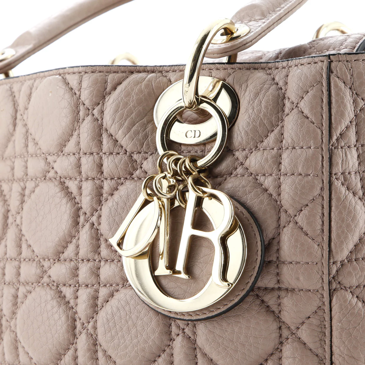 Lady Dior Bag Cannage Quilt Grained Calfskin Medium - Deep Luxury