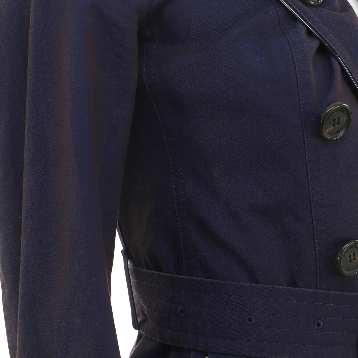 Women's Double Breasted Belted Mid-Length Trench Coat Cotton - Deep Luxury