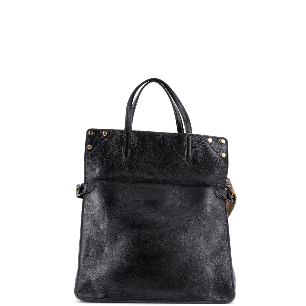 Flip Tote Leather with Suede Small - Deep Luxury