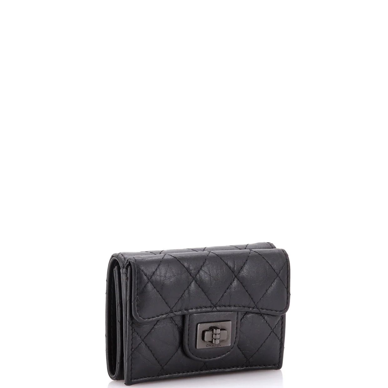 Reissue Compact Wallet Quilted Aged Calfskin - Deep Luxury