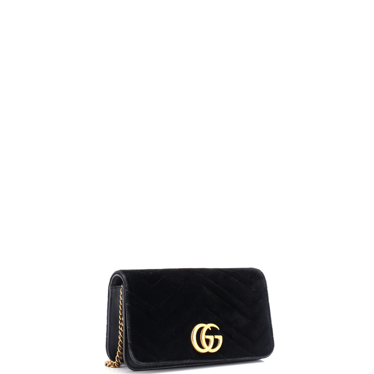 GG Marmont Chain Flap Bag Matelasse Velvet Mini - Deep Luxury