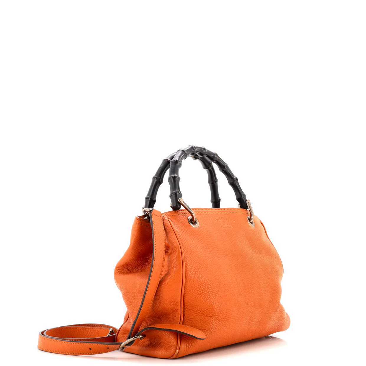 Bamboo Shopper Tote Leather Small - Deep Luxury