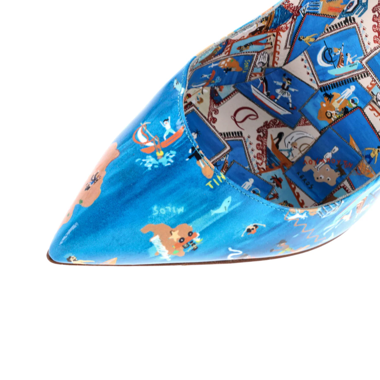 Women's Hot Chick Pumps Printed Patent 100 - Deep Luxury