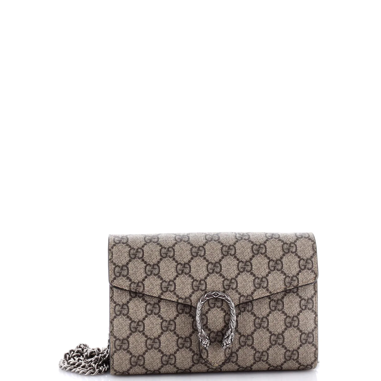 Dionysus Chain Wallet GG Coated Canvas Small - Deep Luxury