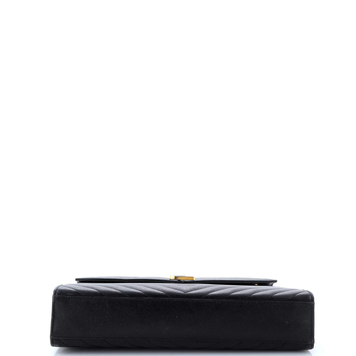 Classic Monogram Envelope Satchel Matelasse Chevron Leather Large - Deep Luxury