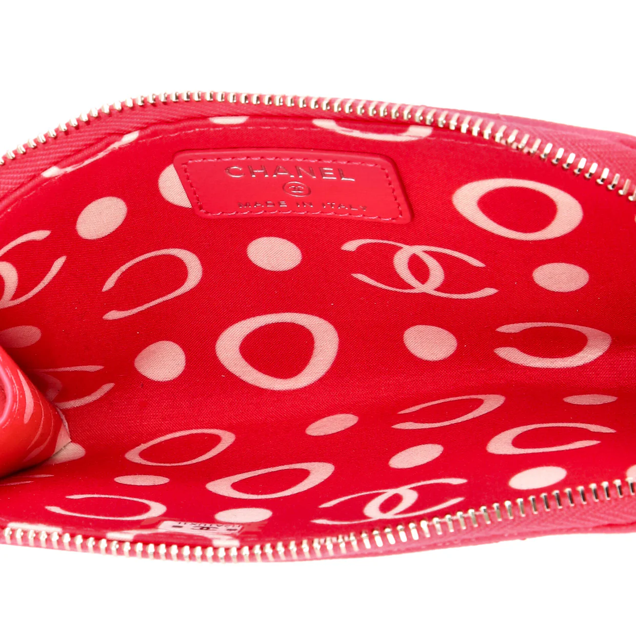 CC Cut Out Coco Chanel Zip Around Card Holder Quilted Caviar - Deep Luxury