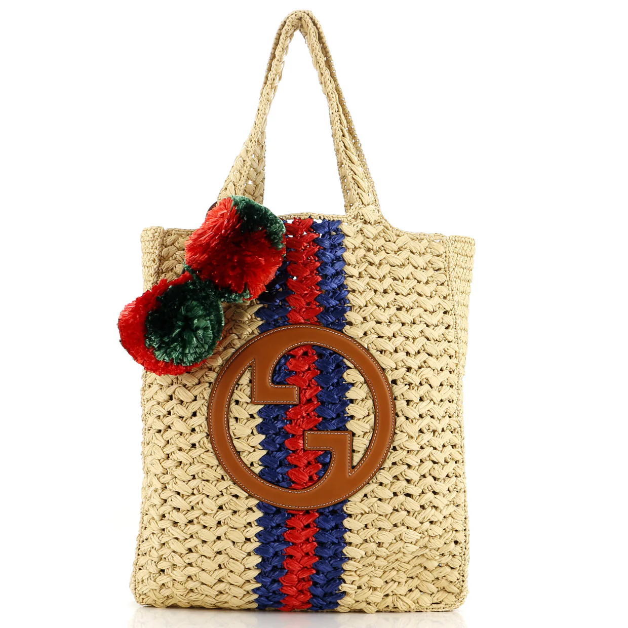 Blondie NM Open Tote Raffia Small - Deep Luxury