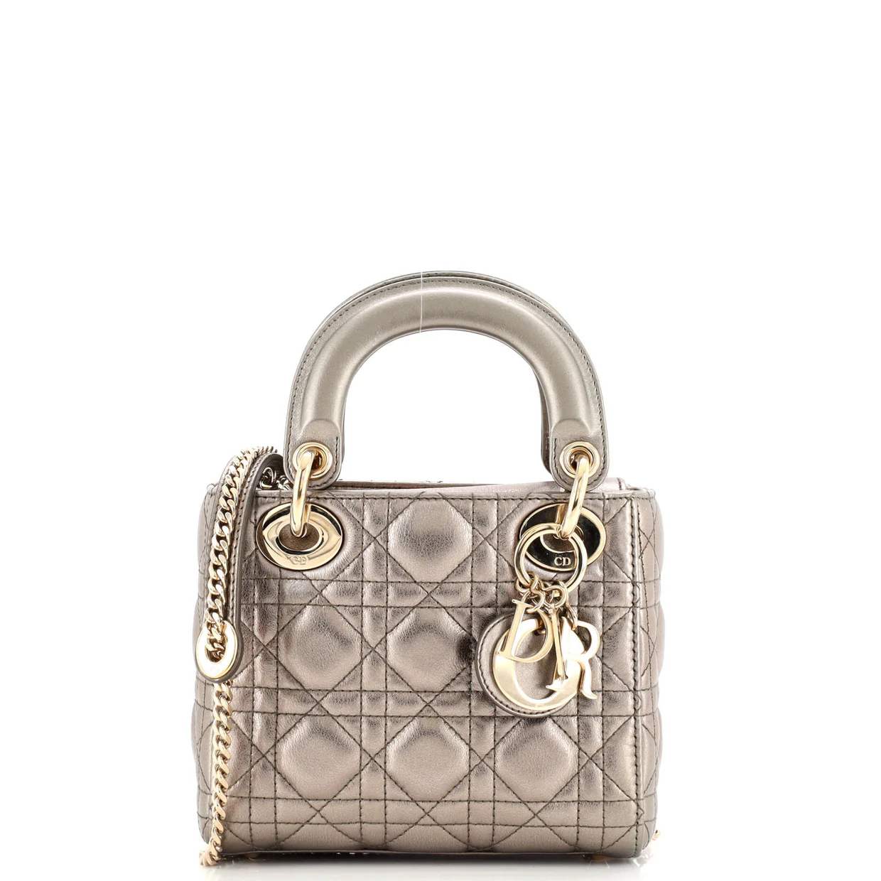 Lady Dior Chain Bag Cannage Quilt Lambskin Mini - Deep Luxury