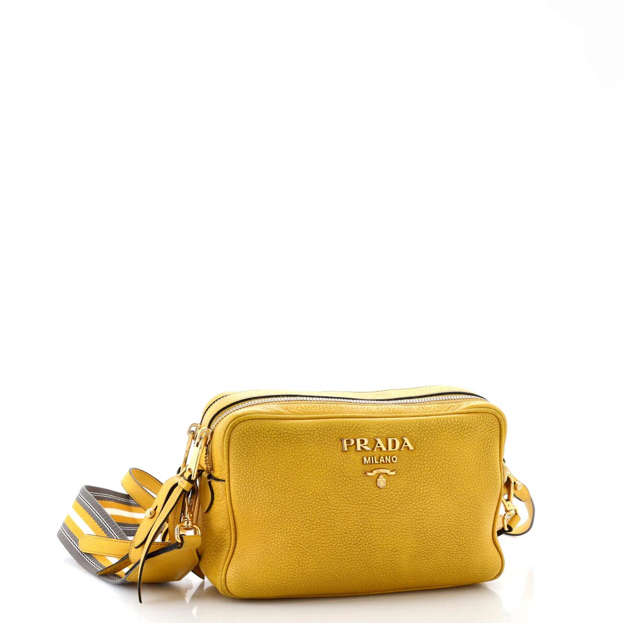 Double Zip Camera Bag Vitello Daino - Deep Luxury
