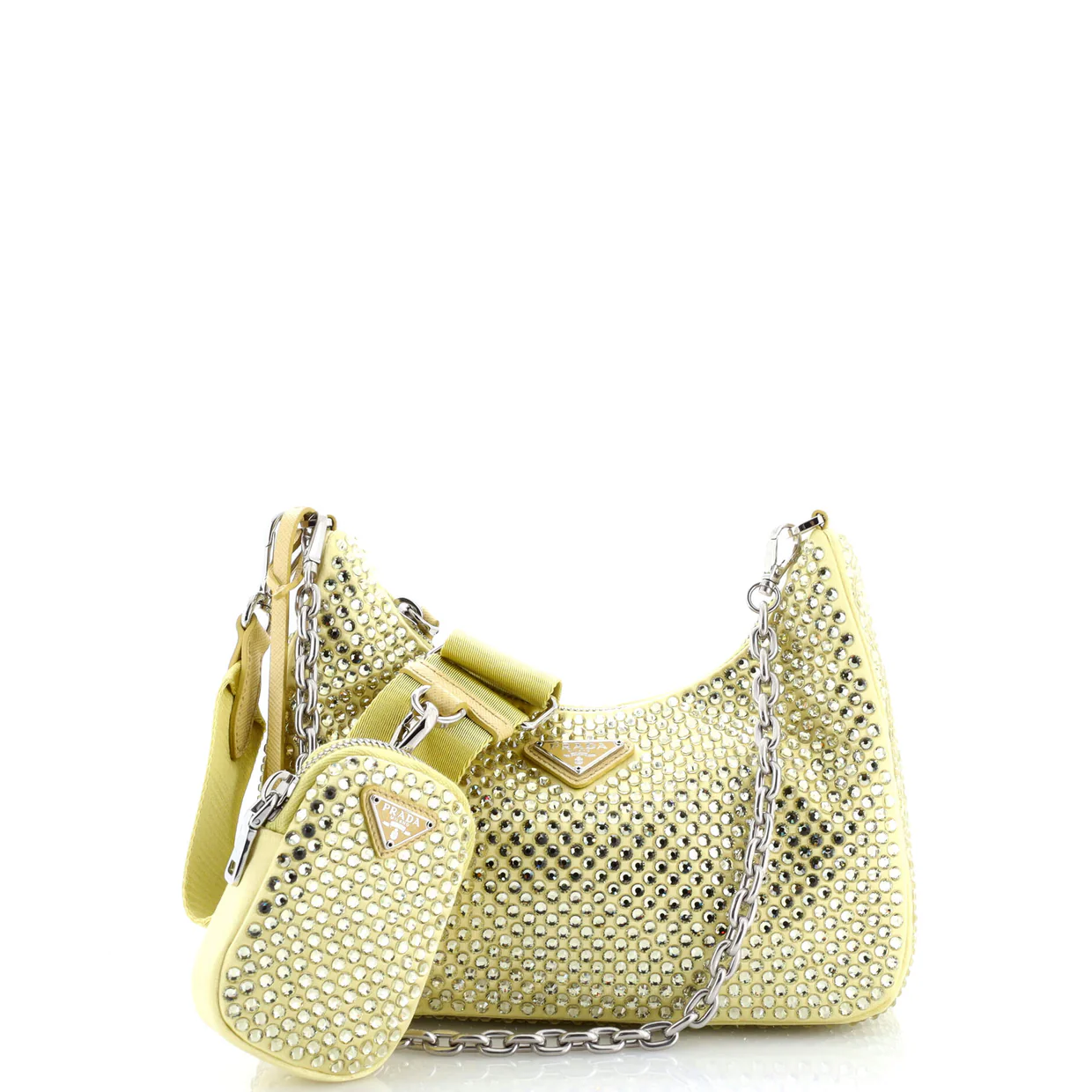 Re-Edition 2005 Shoulder Bag Crystal Embellished Satin Small - Deep Luxury
