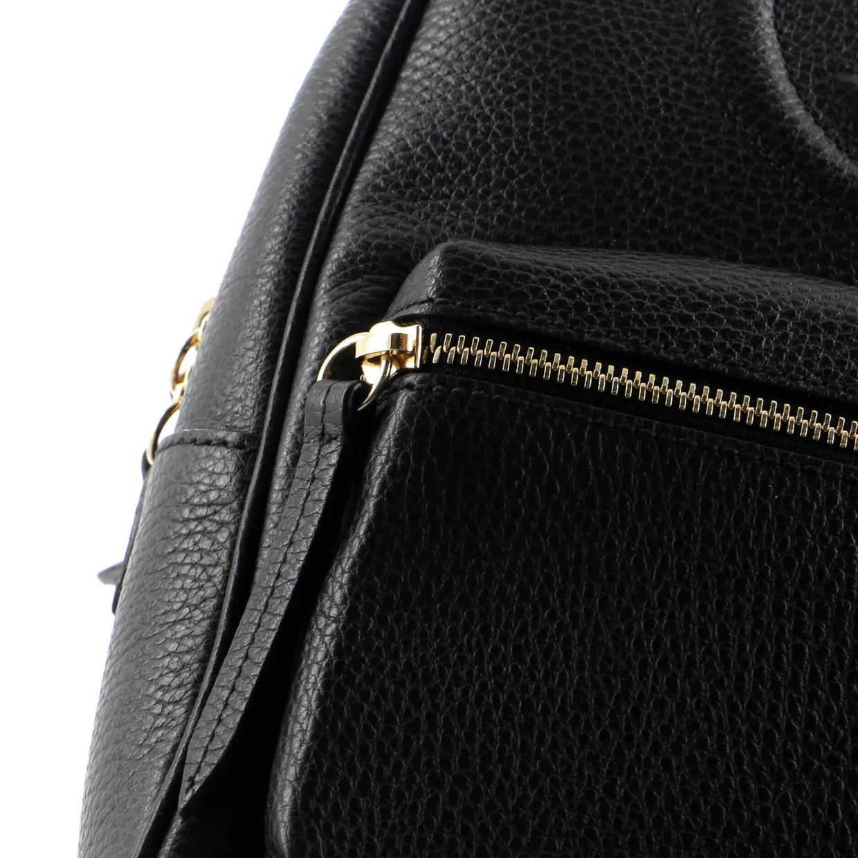 Soho Chain Backpack Leather - Deep Luxury
