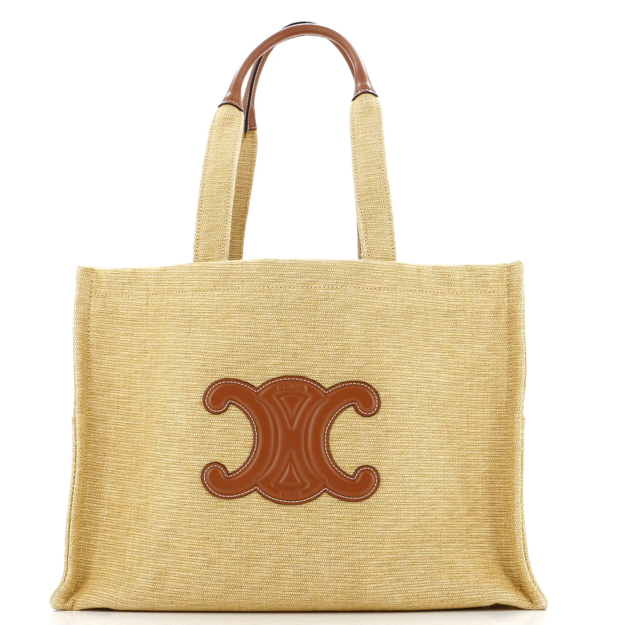 Cabas Thais Tote Fabric with Leather Large - Deep Luxury