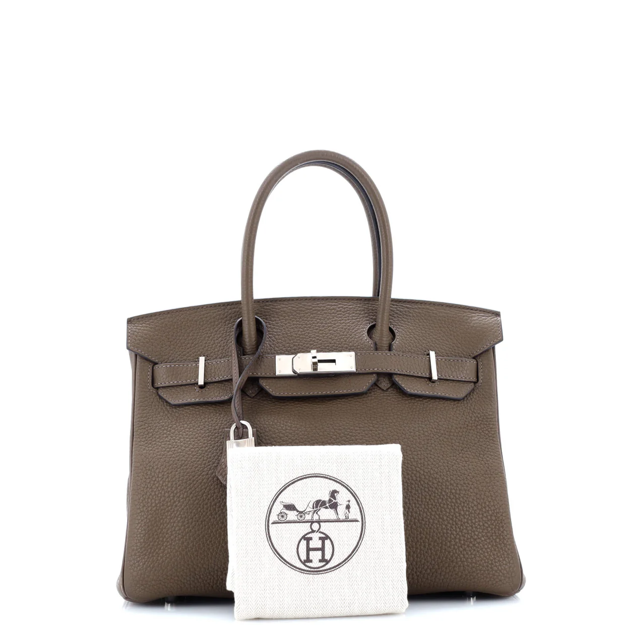 Birkin Handbag Verso Clemence with Palladium Hardware 30 - Deep Luxury