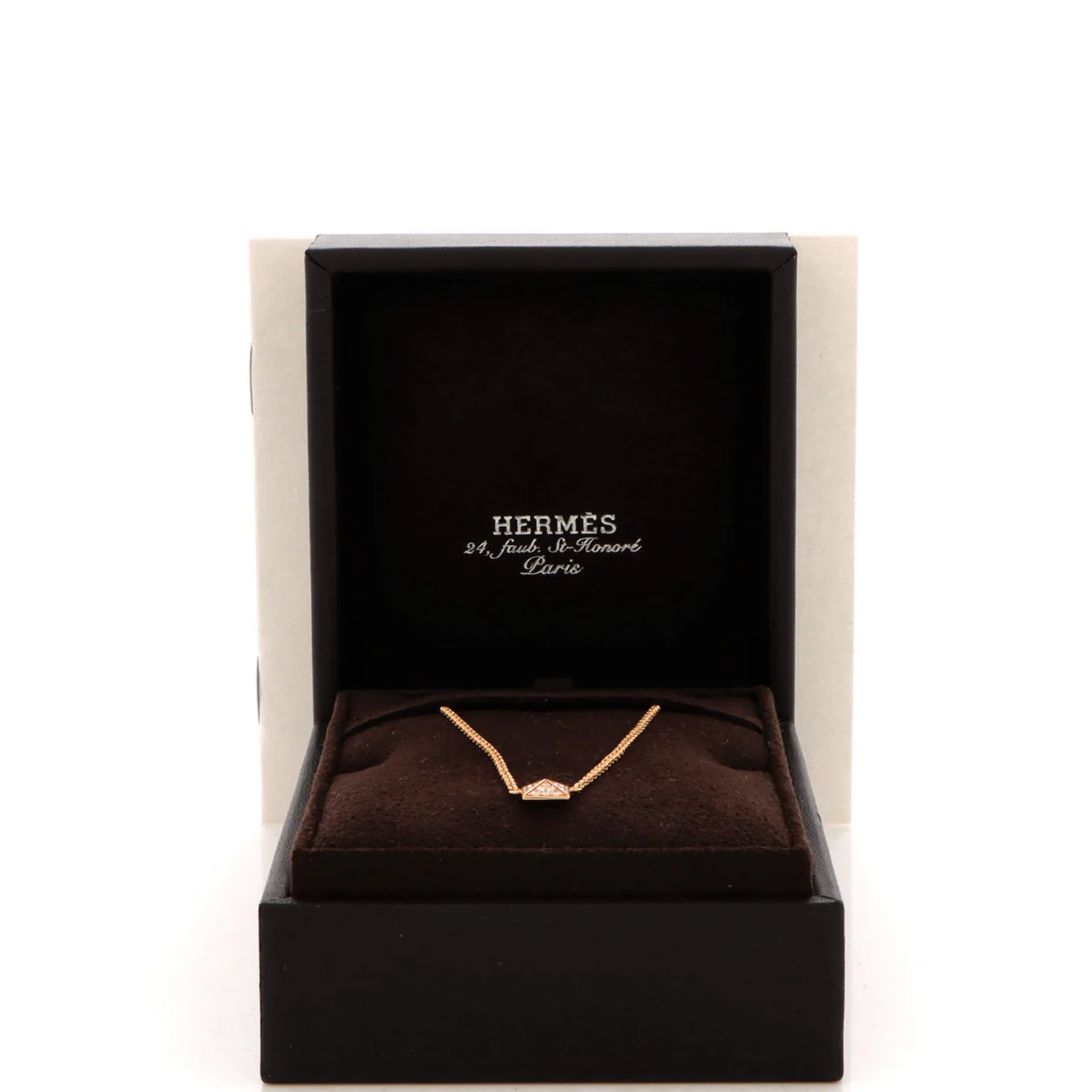 Clou d'H Pendant Necklace 18K Rose Gold with Diamonds Small - Deep Luxury
