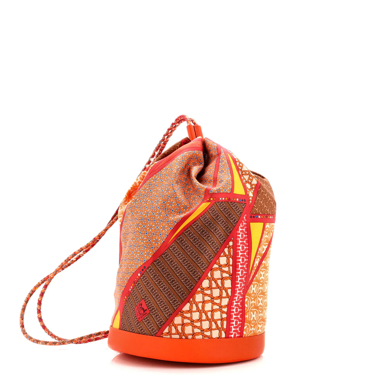 Soie Cool Handbag Printed Silk and Calfskin Medium - Deep Luxury