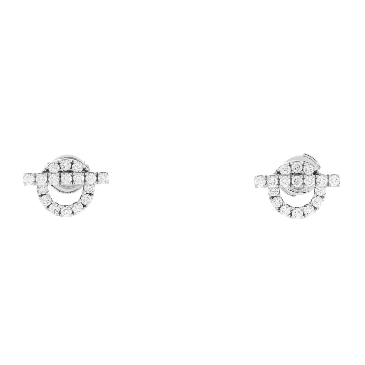 Finesse Stud Earrings 18K White Gold and Diamonds - Deep Luxury