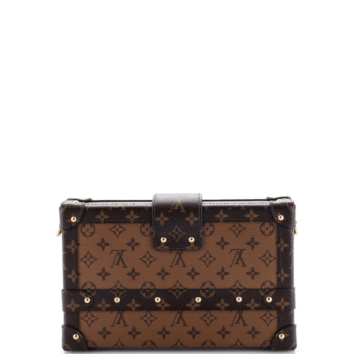 Petite Malle Handbag Reverse Monogram Canvas - Deep Luxury