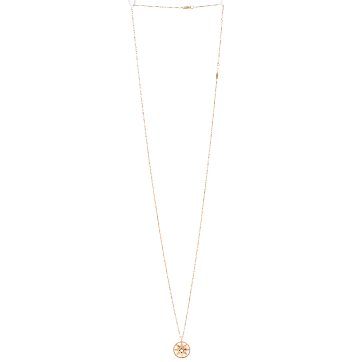 Rose des Vents Medallion Necklace 18K Yellow Gold with Diamond and Mother of Pearl - Deep Luxury