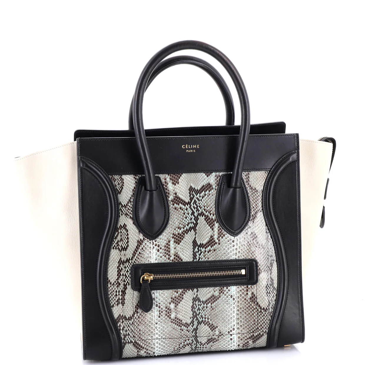 Luggage Bag Python and Leather Mini - Deep Luxury