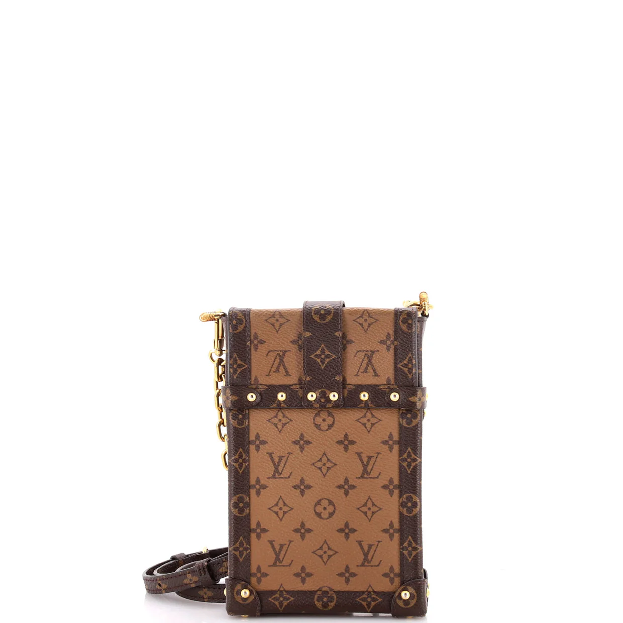 Vertical Trunk Pochette Reverse Monogram Canvas - Deep Luxury