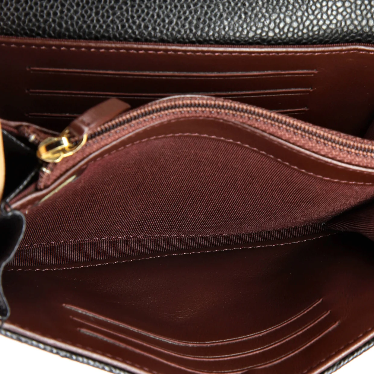 Classic Flap Wallet Crossbody Bag Quilted Caviar Mini - Deep Luxury