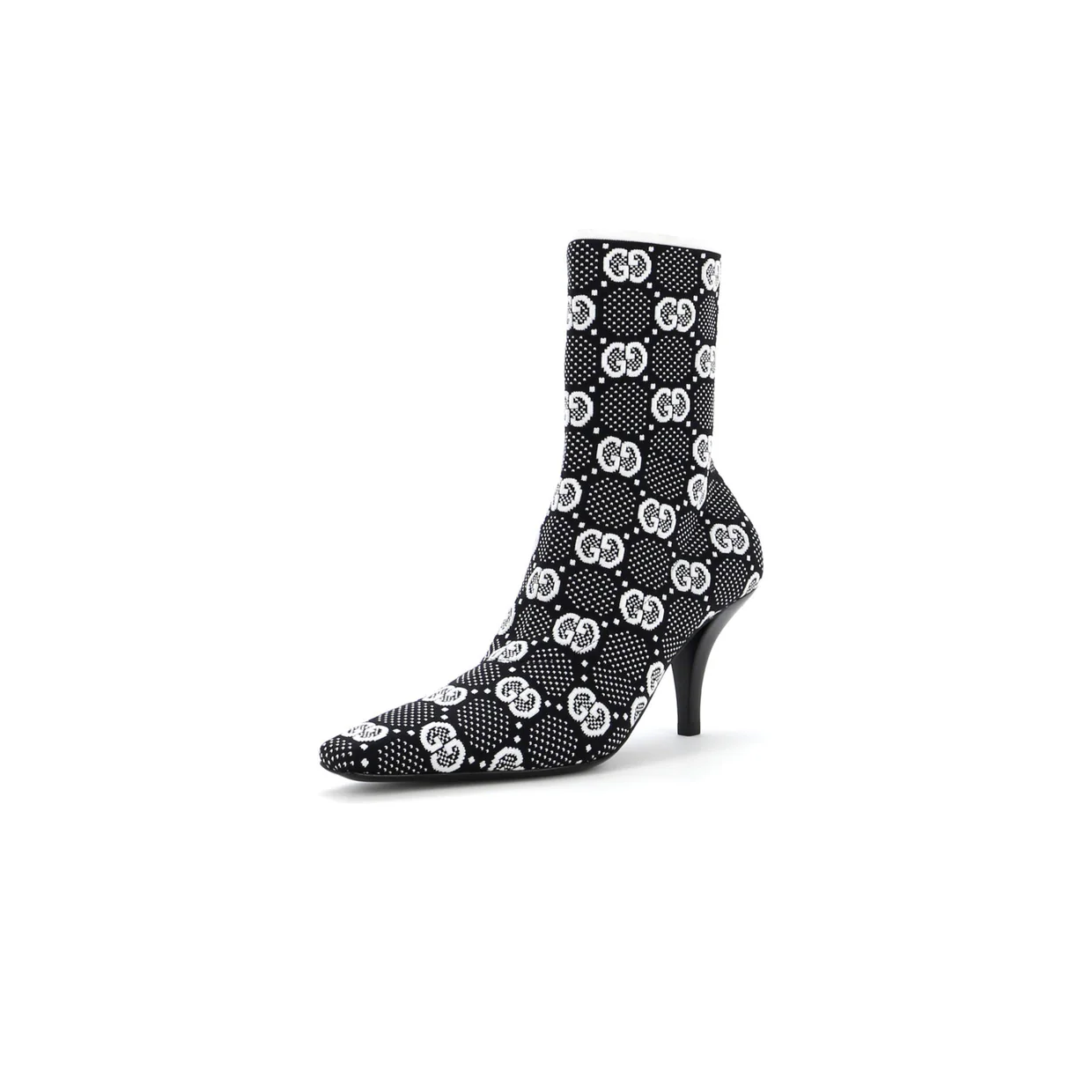 Women's Pointy Toe Sock Boots GG Technical Fabric - Deep Luxury