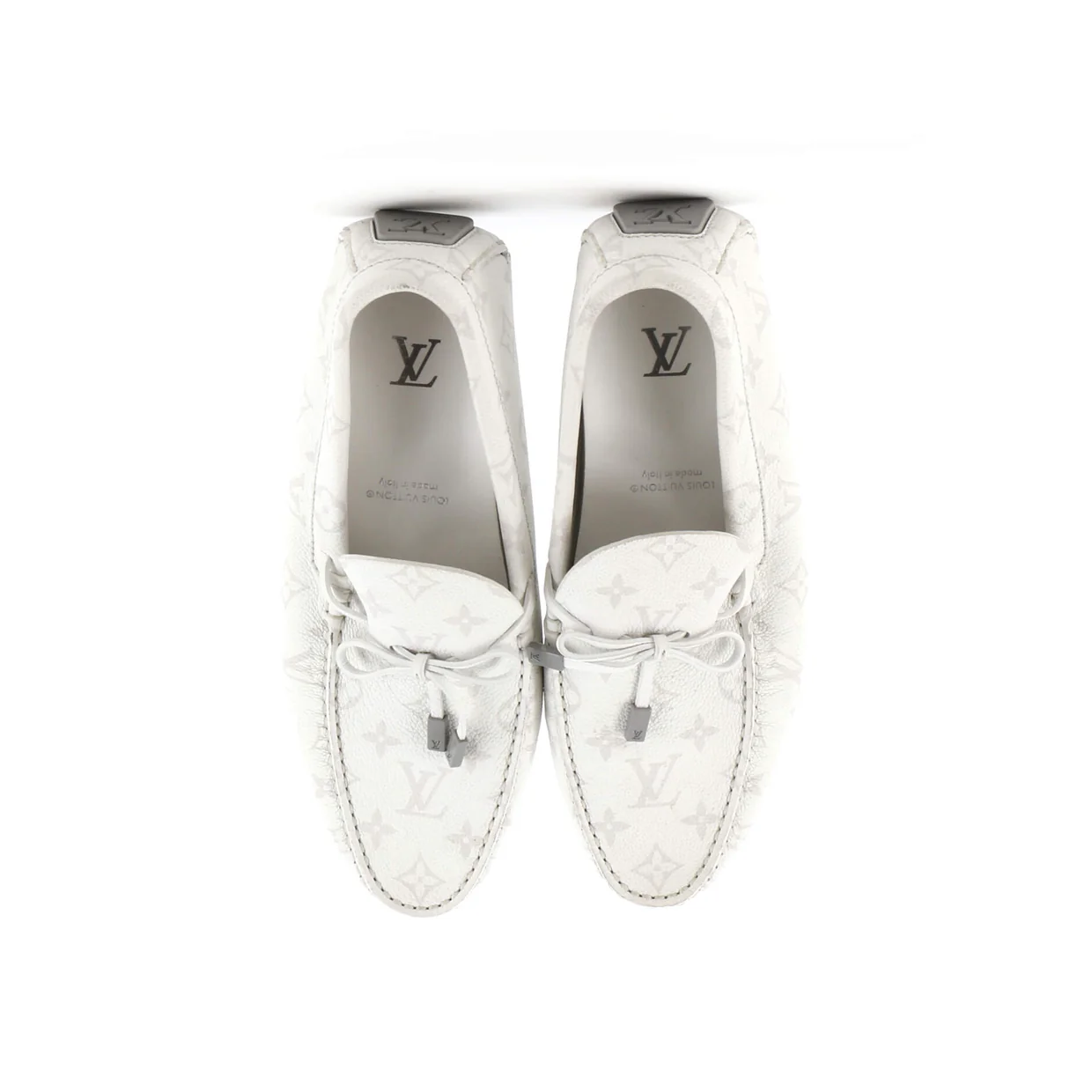 Men's LV Driver Moccasin Loafers Monogram Leather - Deep Luxury