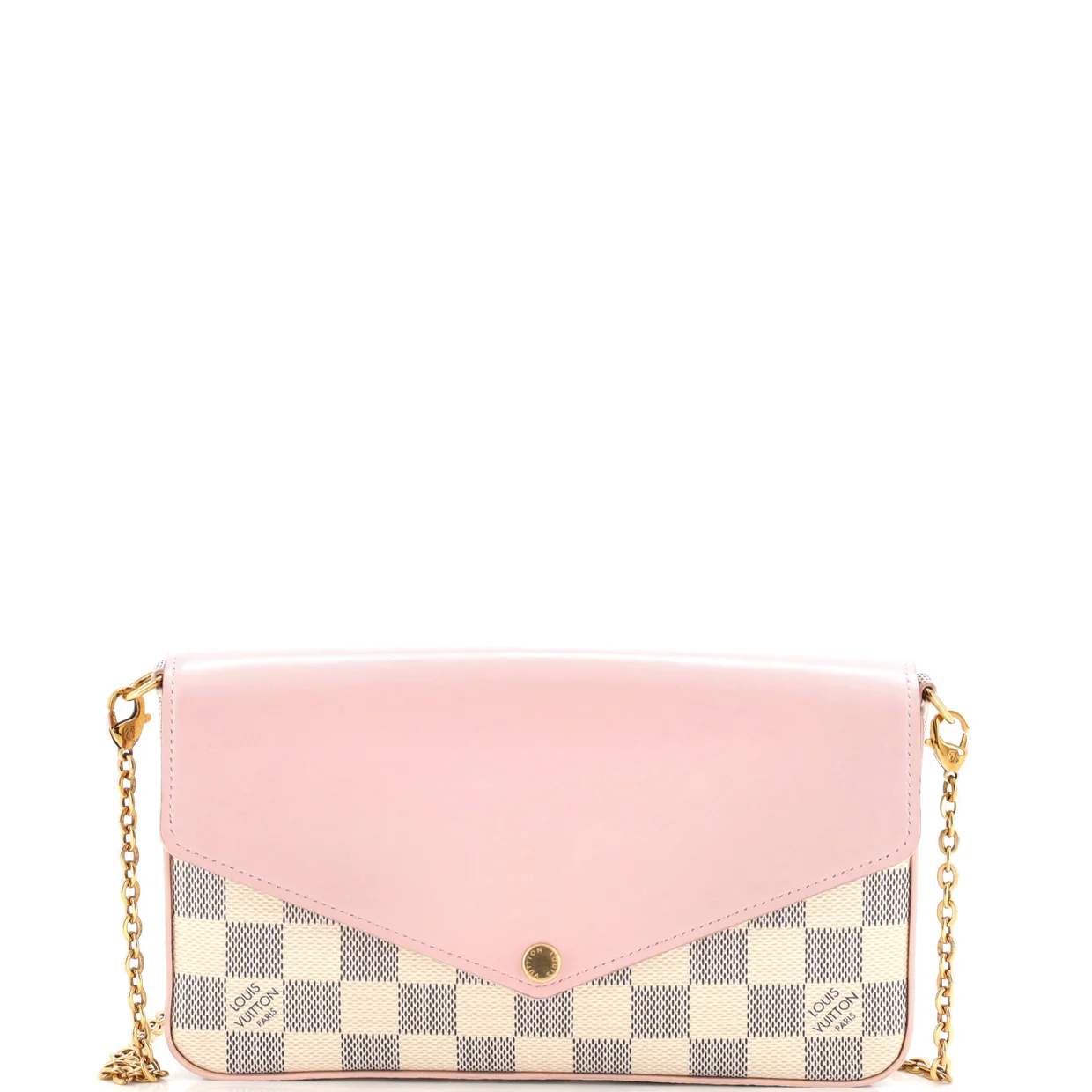 Felicie Pochette Damier and Leather - Deep Luxury