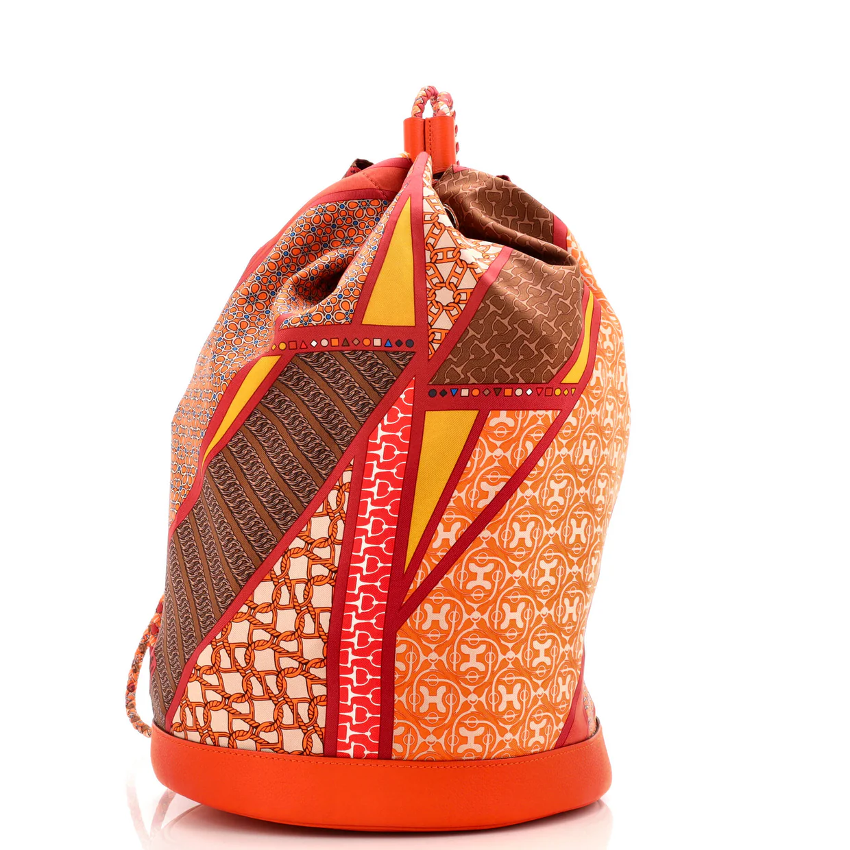 Soie Cool Handbag Printed Silk and Calfskin Medium - Deep Luxury