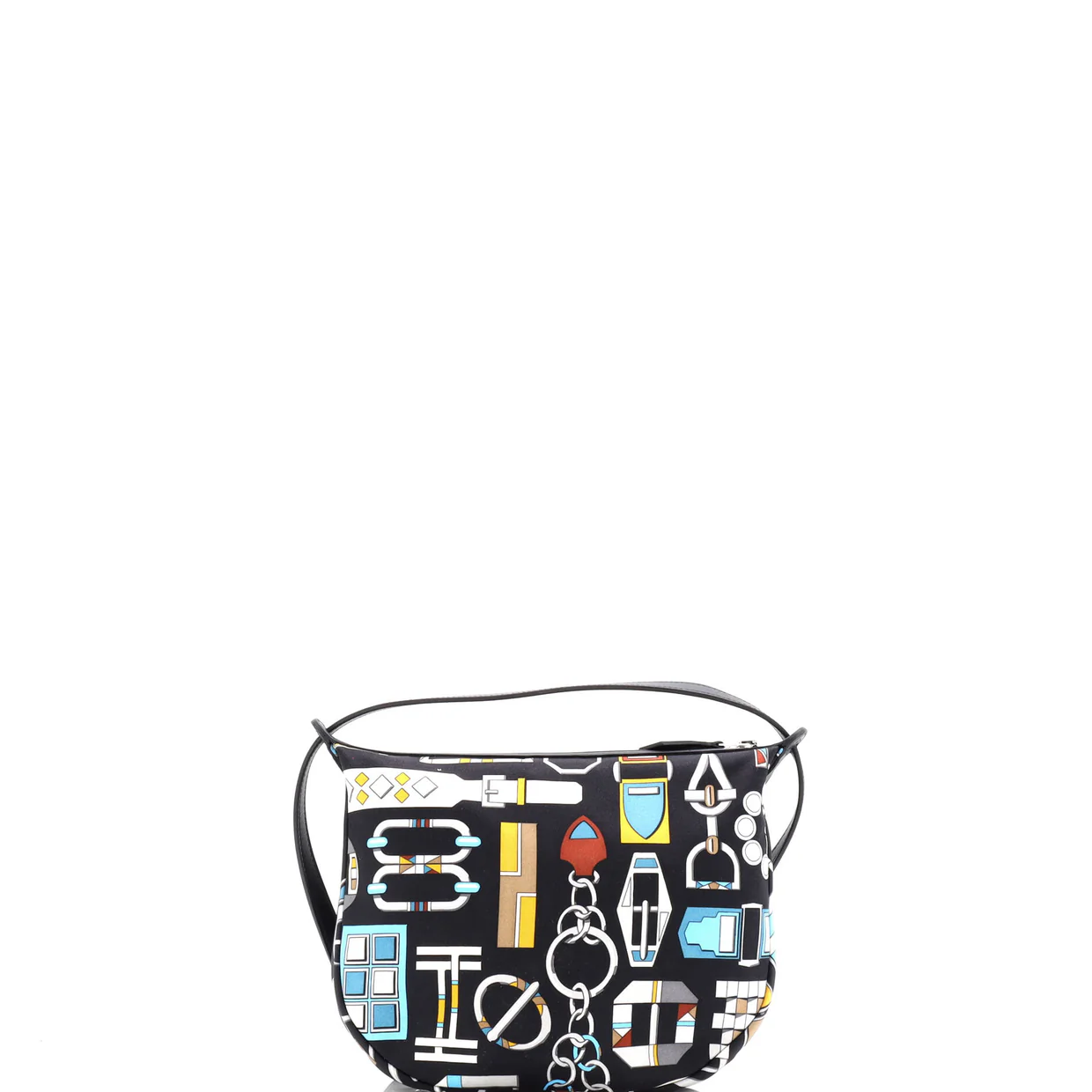 Sursoie To Go Pouch Printed Silk and Leather - Deep Luxury