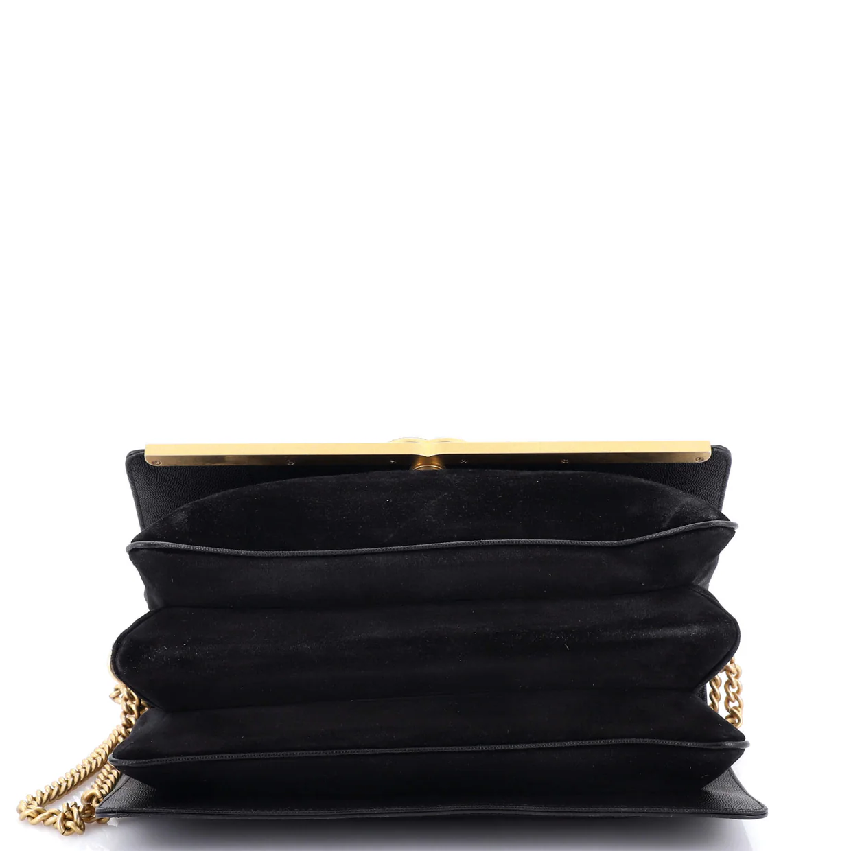 Lady Coco Flap Bag Quilted Caviar and Suede Medium - Deep Luxury