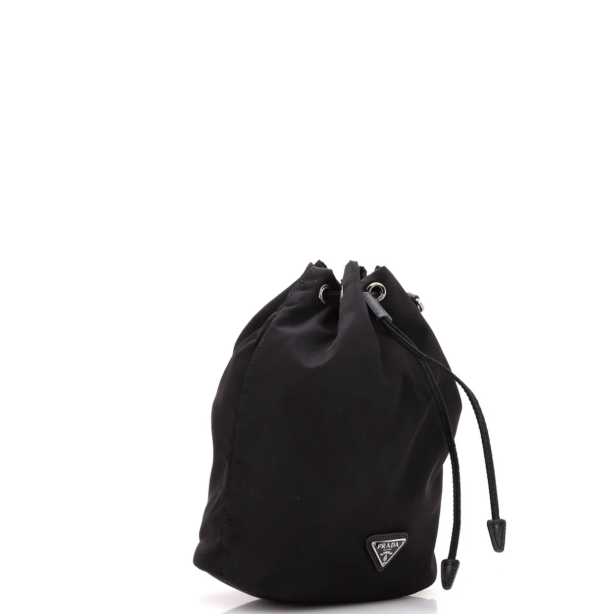Drawstring Wristlet Bucket Bag Tessuto Small - Deep Luxury