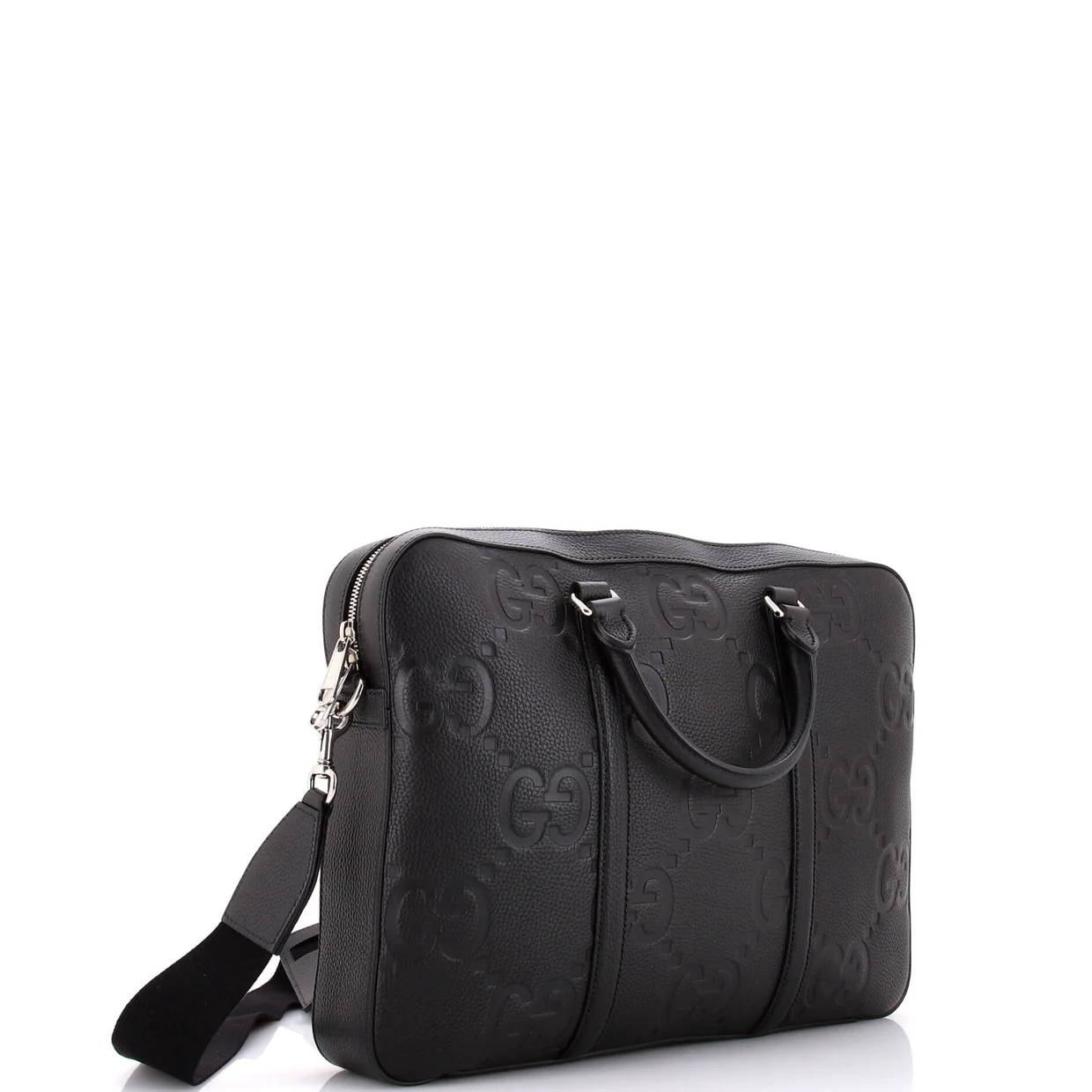 Convertible Briefcase Jumbo GG Embossed Leather - Deep Luxury