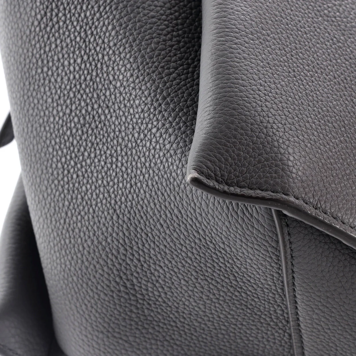 Tri-Fold Shoulder Bag Grained Calfskin Small - Deep Luxury