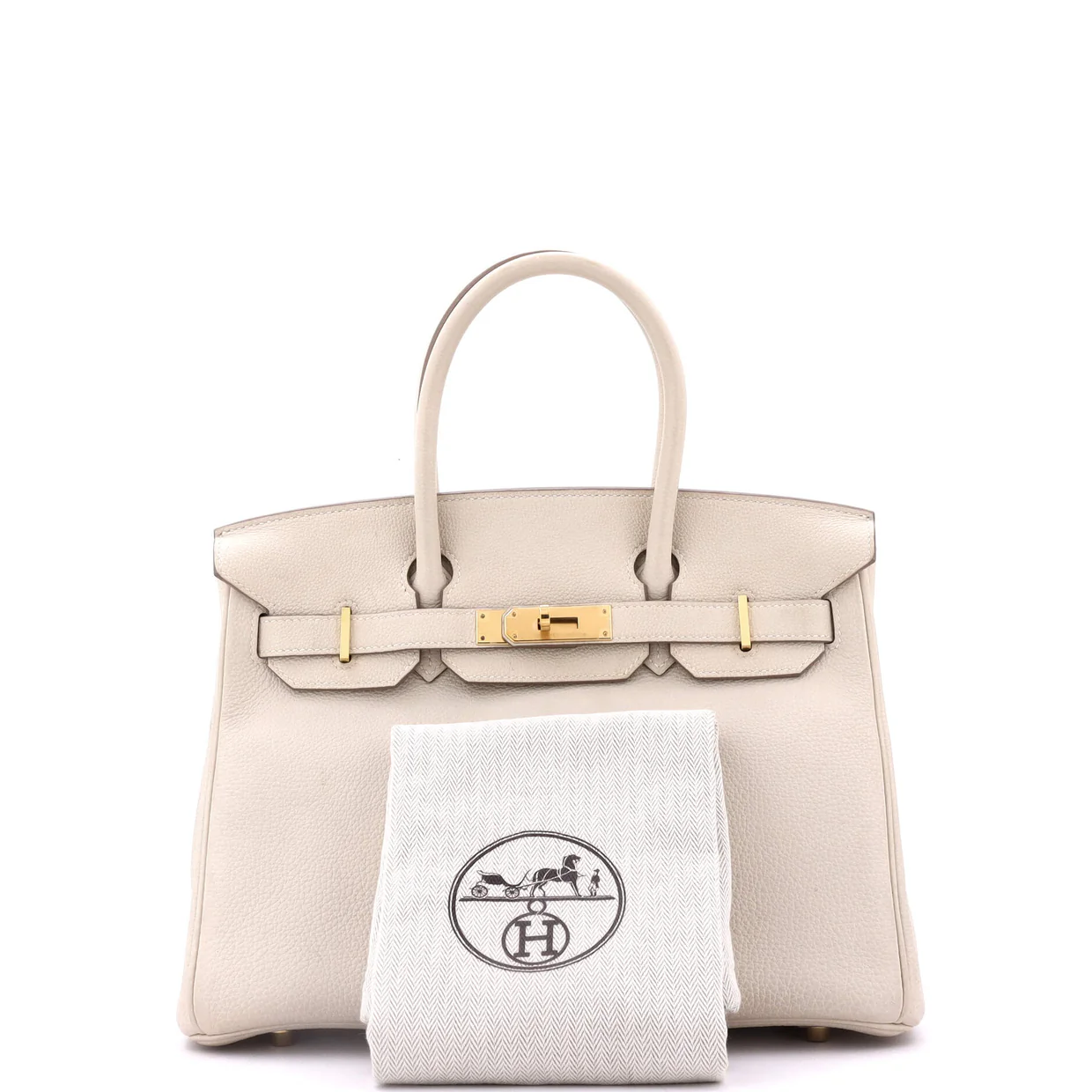 Birkin Handbag Light Togo with Gold Hardware 30 - Deep Luxury