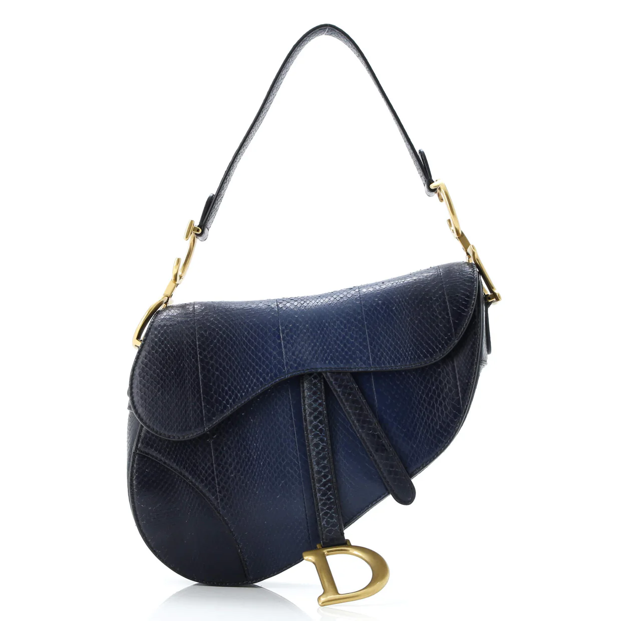 Saddle Handbag Python Medium - Deep Luxury