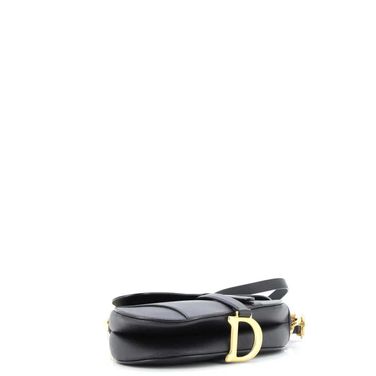 Saddle Handbag with Strap Leather Medium - Deep Luxury